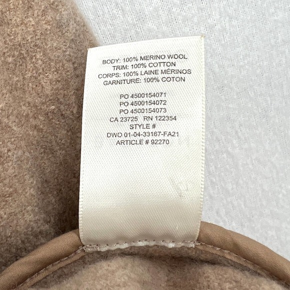 ARITZIA BABATON Pelli Jacket Womens XS Camel Tan Shacket Merino Wool Oversized - Picture 10 of 12